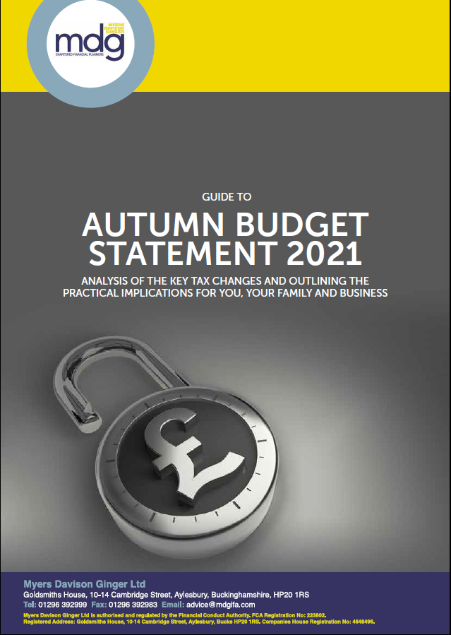 Guide to the Autumn Budget Statement 2021 Myers Davison Ginger